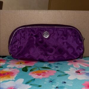 Coach Purple Cosmetic Bag